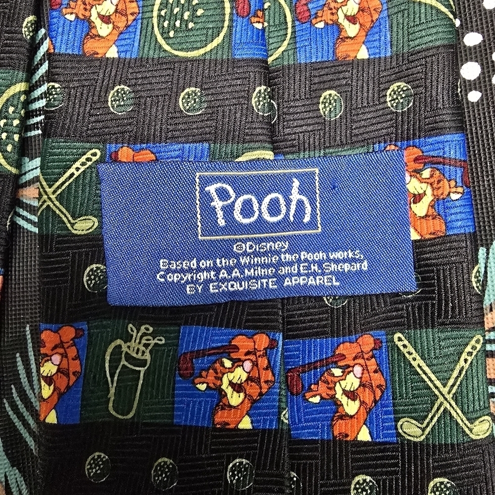 Disney Tie Tigger Golf Multicolor Novelty Men Necktie - Picture 4 of 5